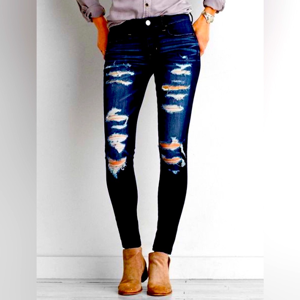 American Eagle Super Stretch Jeggings “The Darkest Dazzler” Size 00 Reg